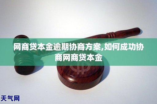 网商贷本金逾期协商方案如何成功协商网商贷本金(图1)